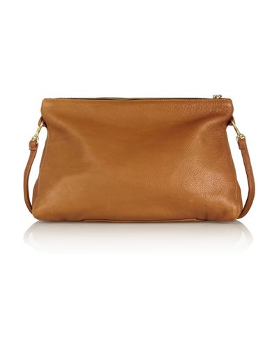 Clare V. Gosee Leather and Suede Shoulder Bag in Brown - Lyst