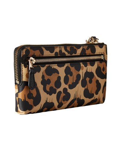 coach wallet leopard print