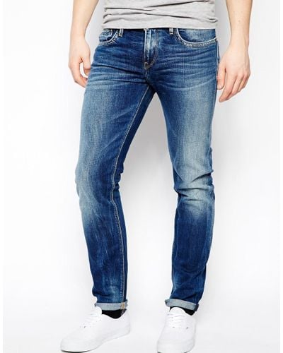Pepe Jeans Hatch Slim Tapered Fit Mid Wash in Blue for Men - Lyst