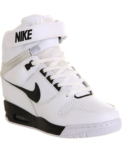 Nike Air Revolution Sky Hi High Top Black in White - Lyst