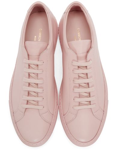 Common Projects Pink Original Achilles Sneakers for Men | Lyst