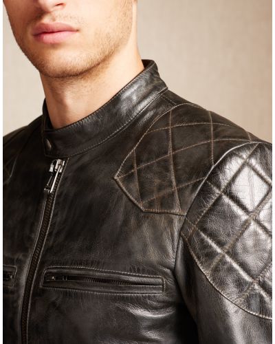 Belstaff Leather Stannard Jacket in Black for Men | Lyst