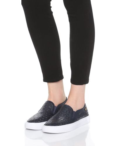 Slip on sneakers perforated