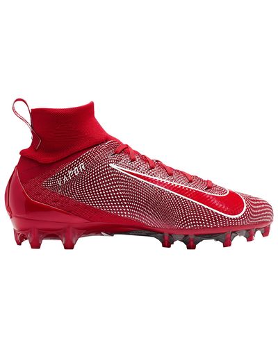 red molded cleats