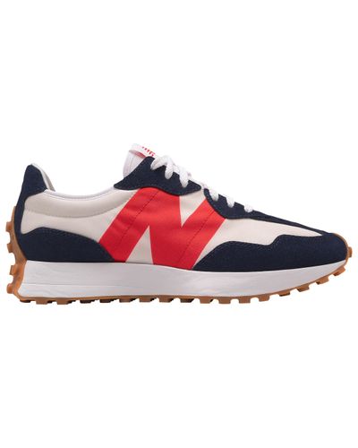 Running Shoes - Navy / Red / Gum 