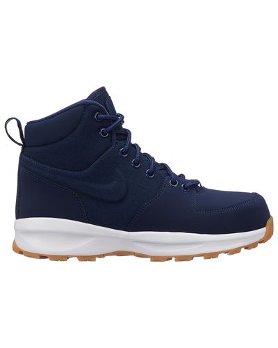 Nike Leather Manoa Outdoor Boots in Blue for Men - Lyst