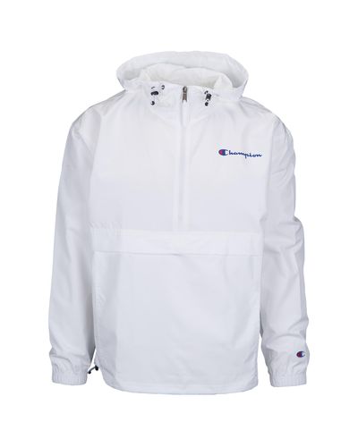 champion packable anorak jacket red