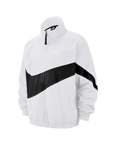 nike windbreaker jacket black and white