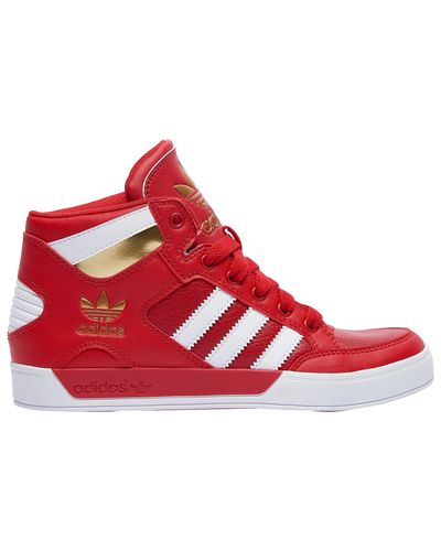 adidas Originals Rubber Hardcourt Hi Tennis Shoes in Red/White/Gold (Red)  for Men - Lyst