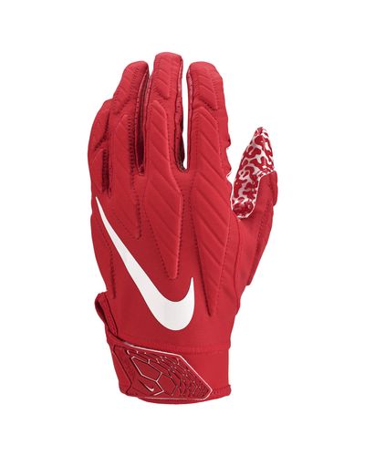 Nike Synthetic Superbad 5.0 Football Gloves in University Red/White ...
