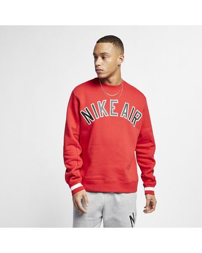 Nike Air Crewneck Fleece in University Red (Red) for Men - Lyst