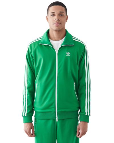 adidas Synthetic X Human Made Firebird Track Jacket in Green for Men - Lyst