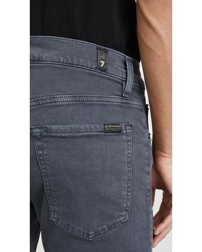 7 For All Mankind Denim Skinny Paxtyn Jeans In Dark Grey in Gray for Men - Lyst