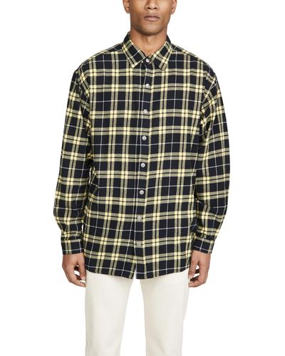 OLIVER SWEENEY Men/'s Dark Blue Cotton Check Long Sleeve Shirt Size XXL NEW