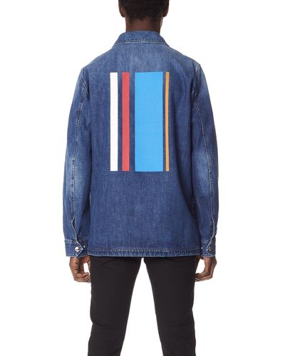 KENZO Denim Coach Jacket in Navy (Blue) for Men - Lyst