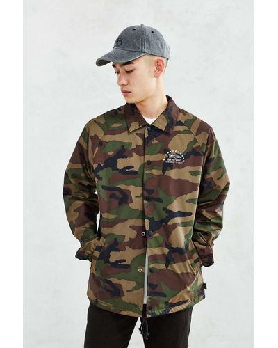vans camo coach jacket