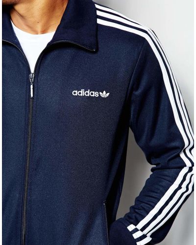 adidas beckenbauer jacket blue