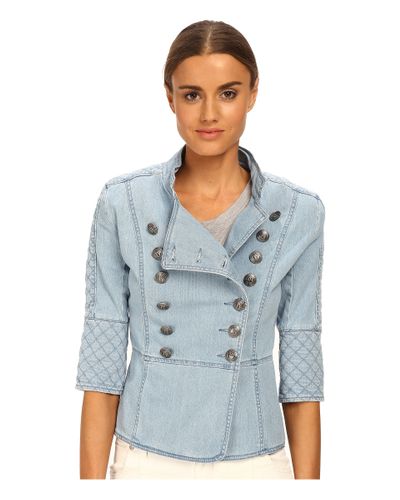 light blue military jacket