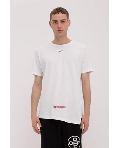 Off White c o Virgil Abloh Teenager Tee in White for Men Lyst