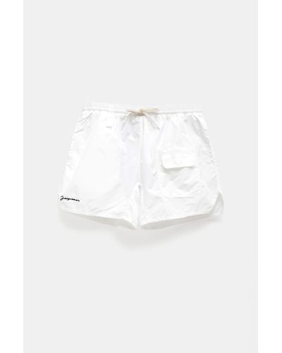 Jacquemus Synthetic Le Gadjo Swim Shorts For Men in White - Lyst