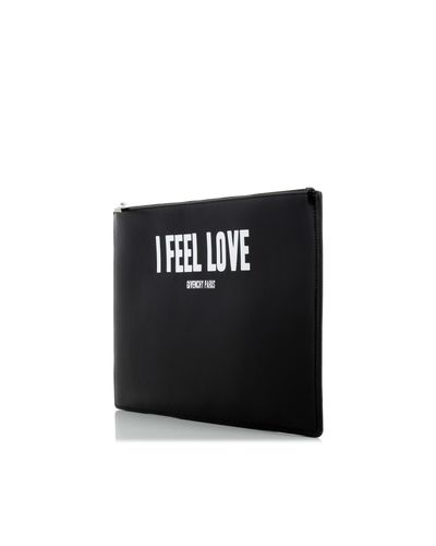 Givenchy Leather I Feel Love Clutch in Black | Lyst