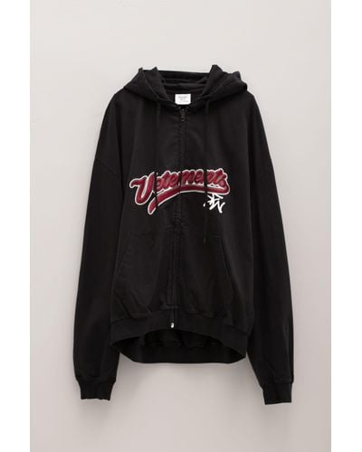 VETEMENTS Ripped zip-up Hoodie - Farfetch