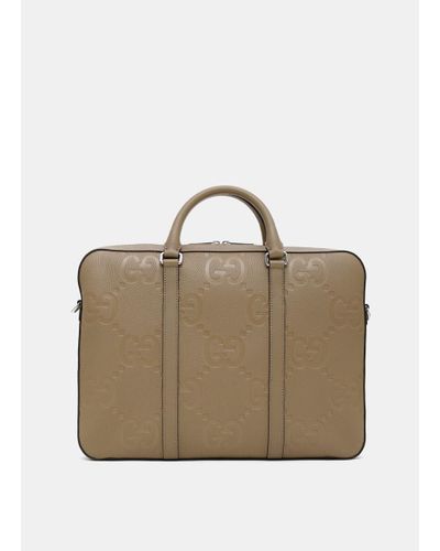 Gucci Jumbo GG Briefcase - Natural