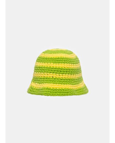 Stussy Swirl Knit Bucket Hat in Yellow for Men | Lyst