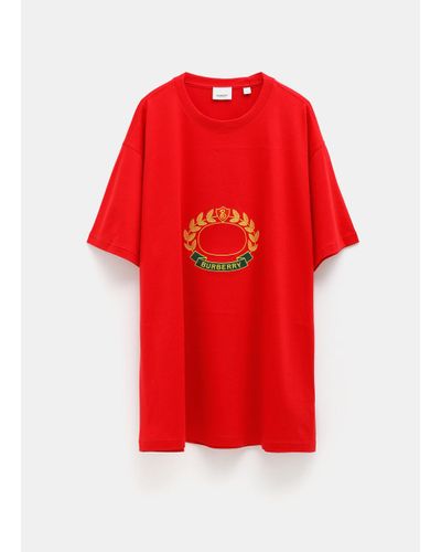 Red Burberry T-shirts for Men | Lyst