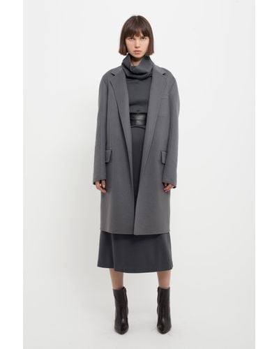 grey cashmere coat