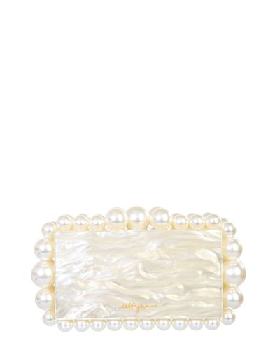 Cult Gaia Synthetic Eos Acrylic Clutch in White - Lyst