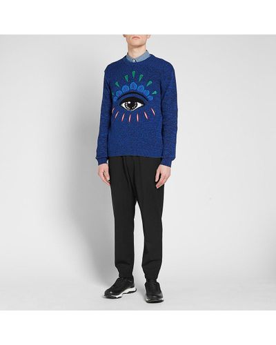KENZO Cotton Eye Jumper in Blue for Men 