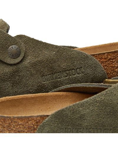 birkenstock boston mud green