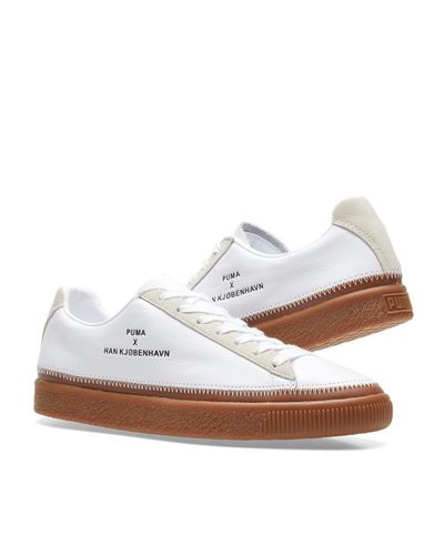 PUMA Leather X Han Kjobenhavn Clyde Stitched in White for Men | Lyst