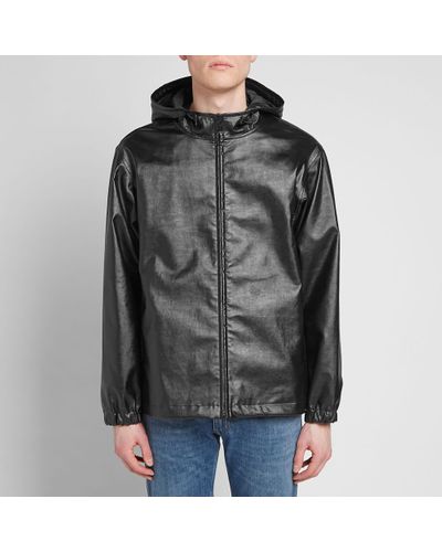 A.P.C. Coated Short Parka Jacket in Black for Men - Lyst