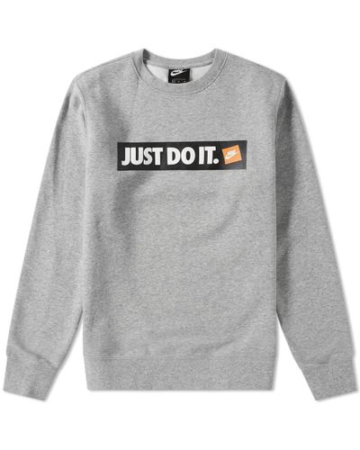 grey nike crew neck sweater