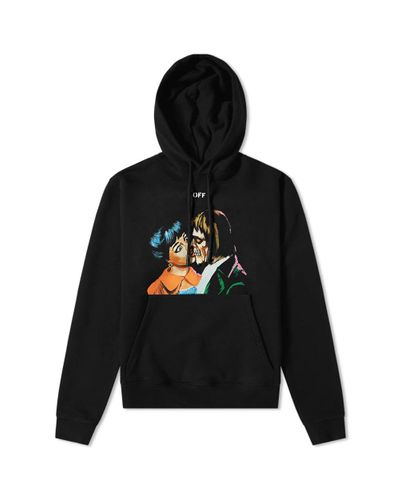 off white kiss over hoodie