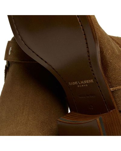 saint laurent wyatt harness boots brown