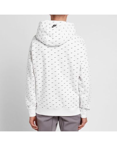white nike swoosh hoodie