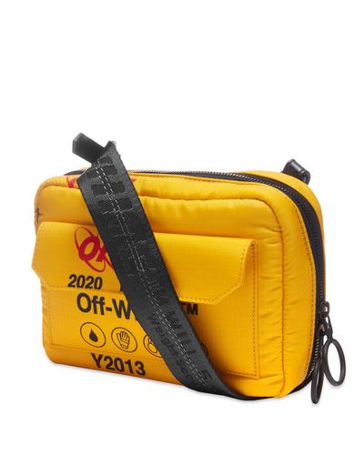 off white crossbody bolsa men