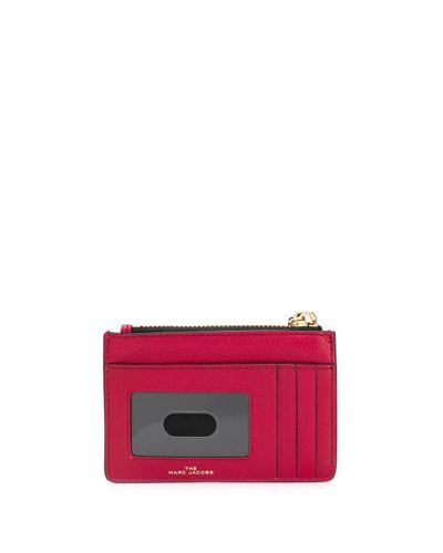 Marc Jacobs Leather The Softshot Mouse Top Zip Multi Wallet in Red 