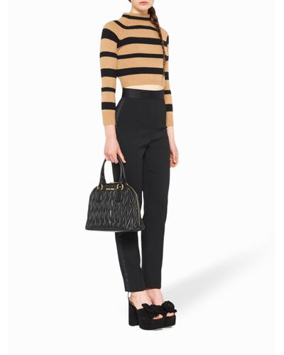 miu miu matelasse top handle bolsa