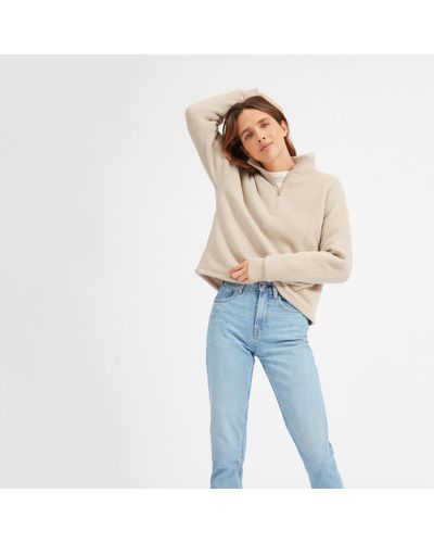 everlane fleece half zip
