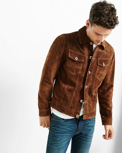 express suede jacket mens