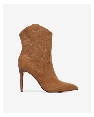 western heeled booties