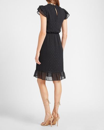 express flutter sleeve dress