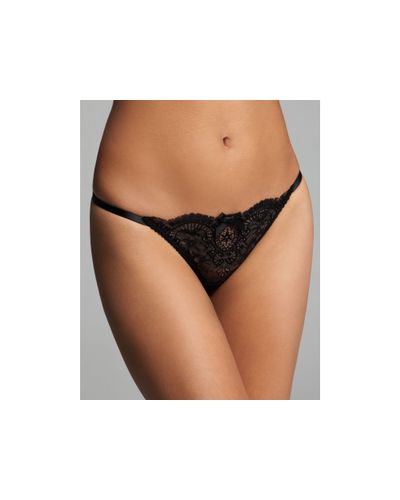 L'Agent by Agent Provocateur Synthetic Thong - Vanessa Trixie #l013-32 in  Black - Lyst