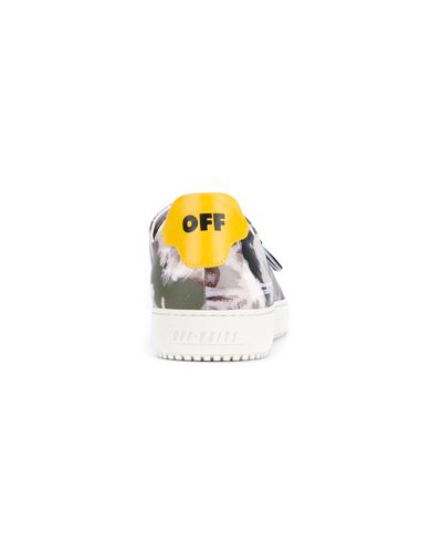 Off-White c/o Virgil Abloh Camouflage Leather Sneakers for Men - Lyst
