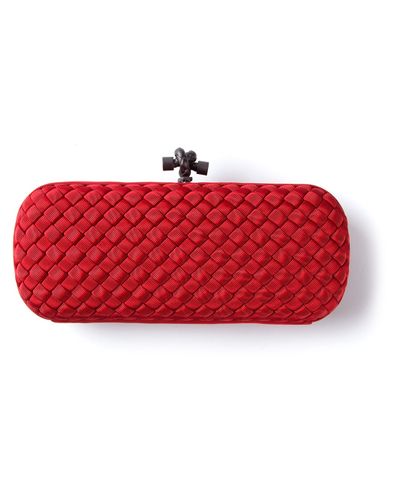 Bottega veneta red clutch sale