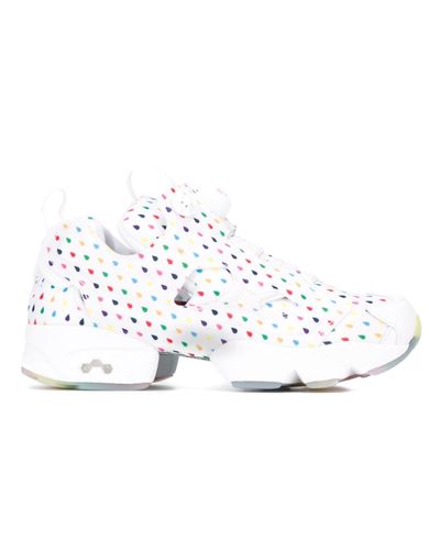 white and rainbow sneakers